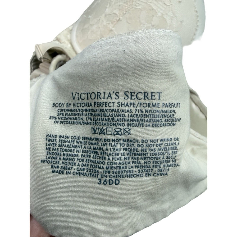 Victoria's Secret Bra Lot of 3 36DD Push Up Full Coverage Nude Blue Bundle - Picture 7 of 10